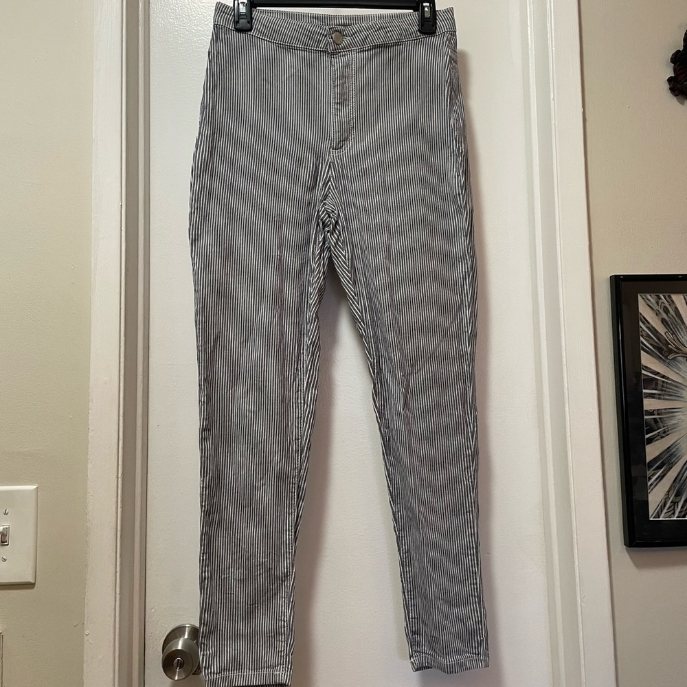 Free People Conductor Stripe Skinny Jeans